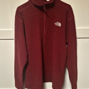 The North Face Men's Maroon Zip-Up Sweater